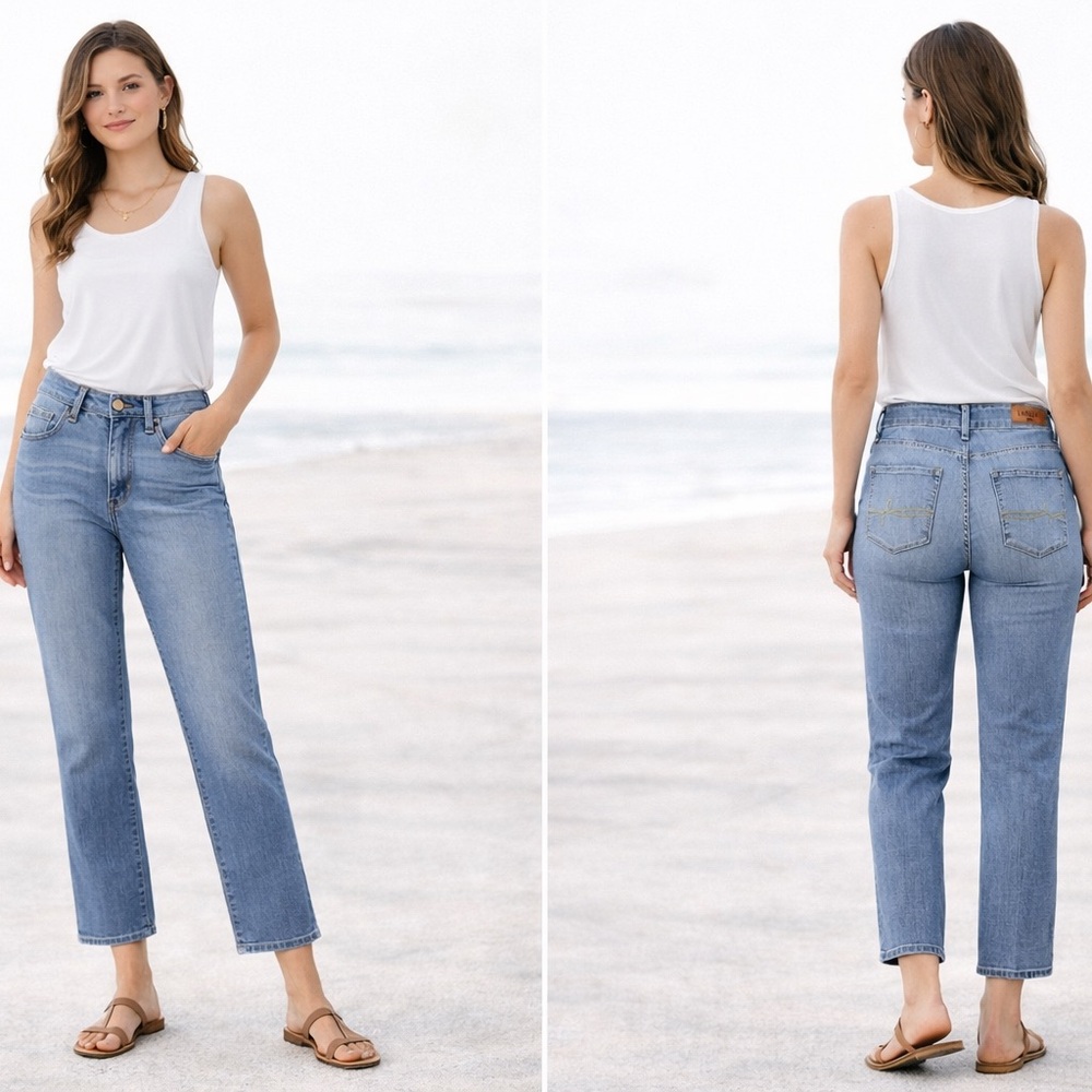 Levi’s Denizen Modern Straight Crop Jeans Light Wash Size 4